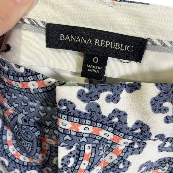 Banana Republic Avery Womens Paisley Dress Pants Size 0 Multicolor - Picture 3 of 5